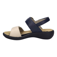 Romika USA Women's Ibiza 12 Leather Sandals in white dark blue - women's sandal - alternate view