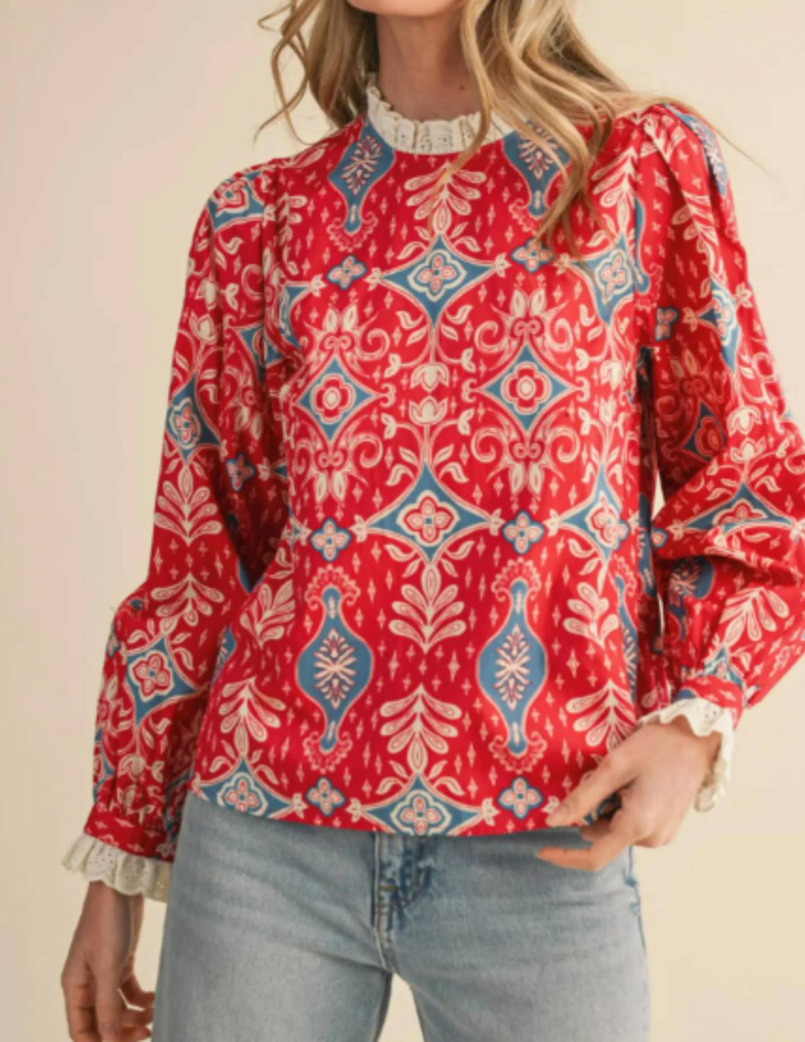 &Merci - Lace-trimmed Top