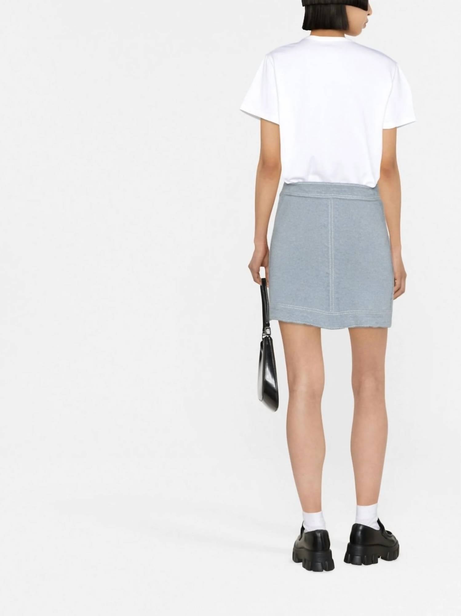 Barrie - Cashmere Cotton Denim Mini Skirt