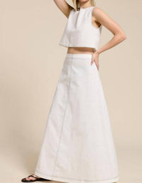 Mimosa - Xiomara Crop Tank Top And High-waisted Maxi Skirt Set
