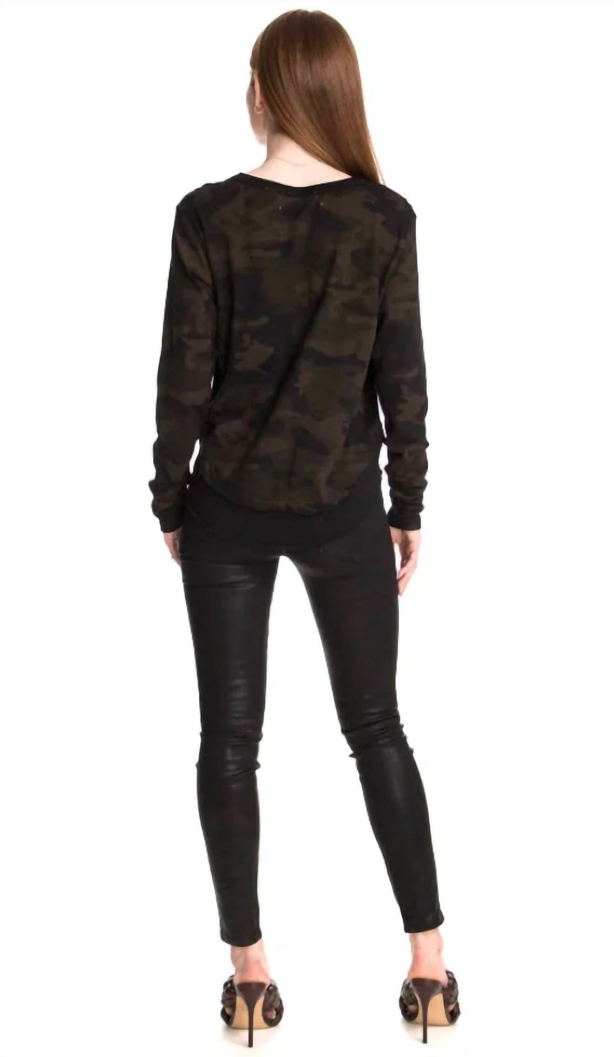 Chrldr - AVA LONG SLEEVE MOCK LAYER T SHIRT