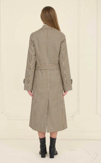 Lola New York - Clyde Plaid Belted Trench Coat