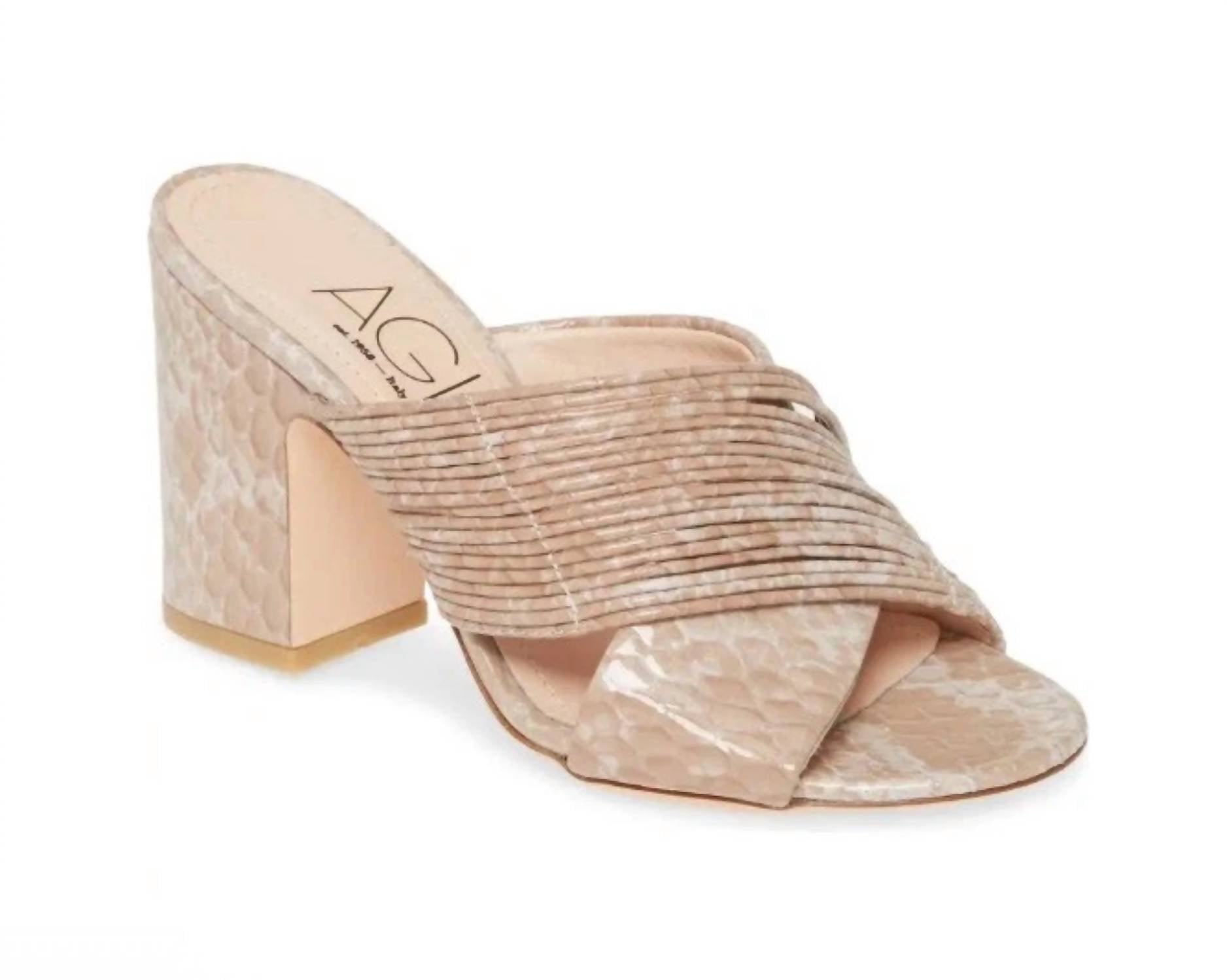 Agl - Women's Snake Embossed Sandal