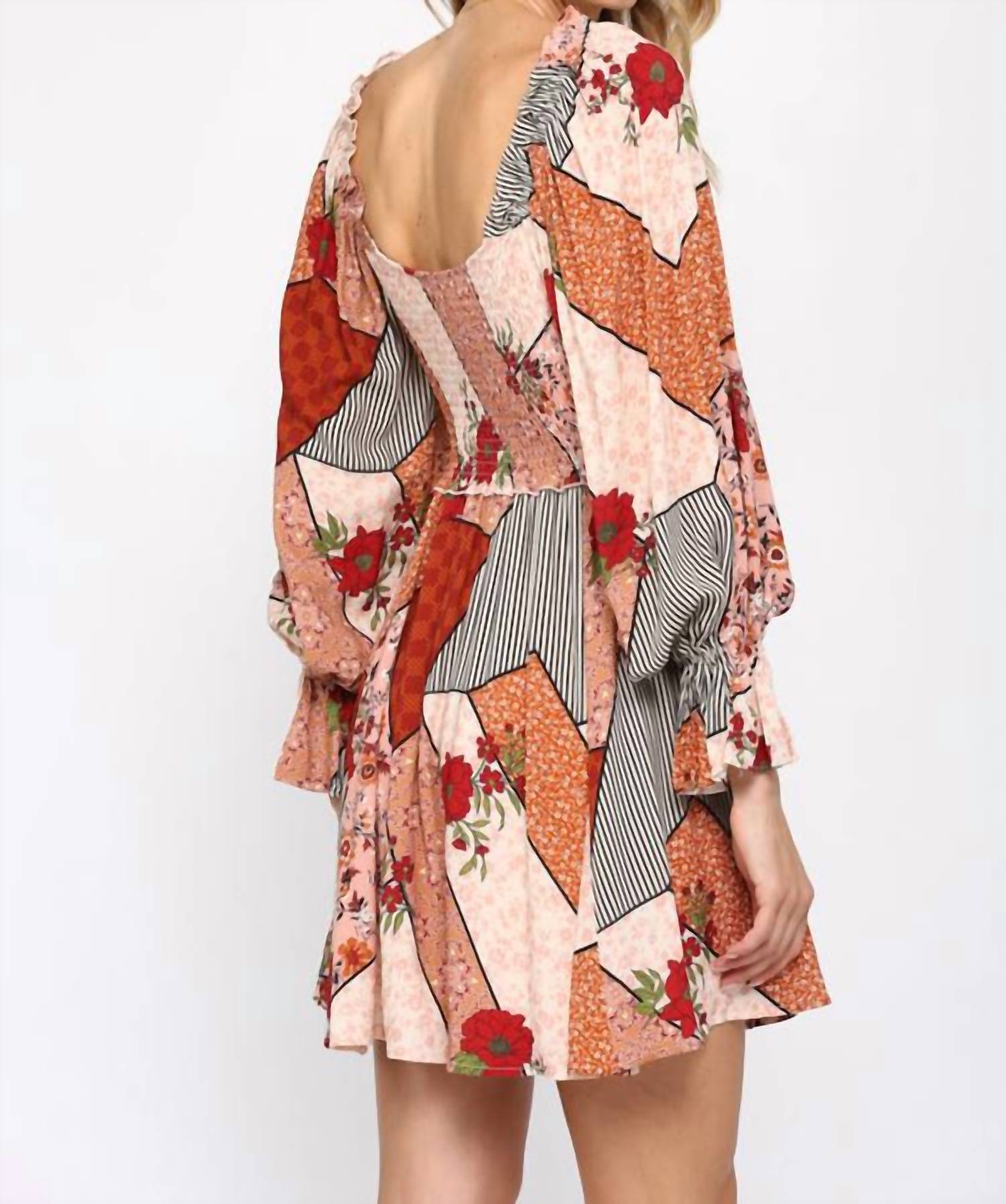 Fate - SMOCKED FLARE DRESS