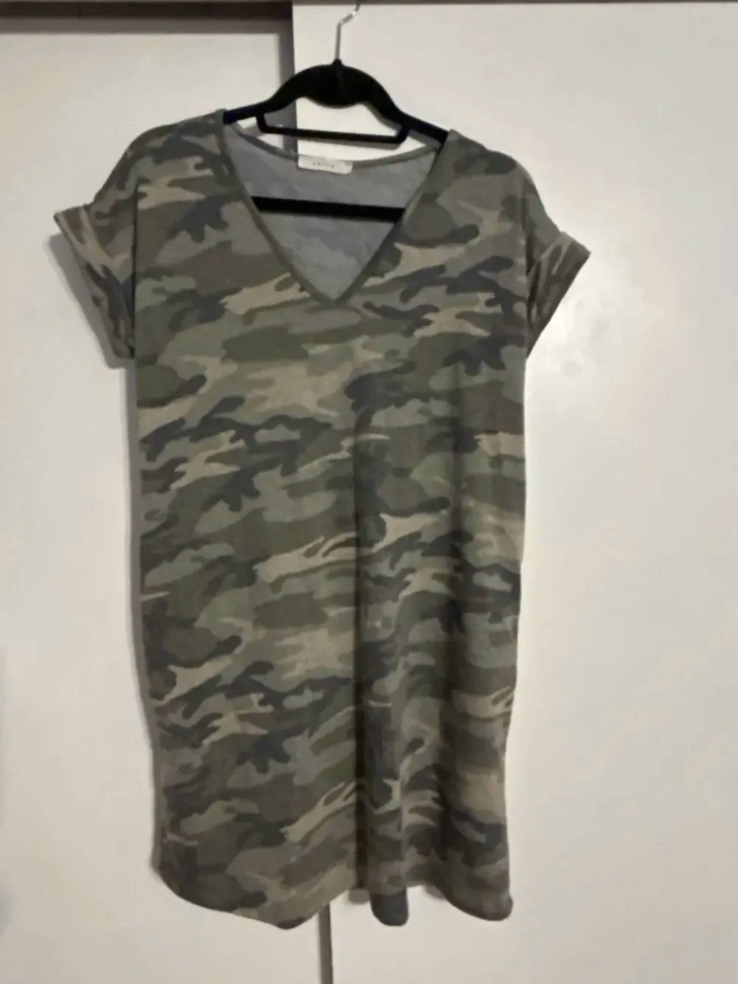 Entro - Women's V-neck Tee Shirt Dress