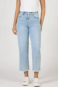 Dear John Denim - Holly Raw Hem Straight Leg Cropped Jeans
