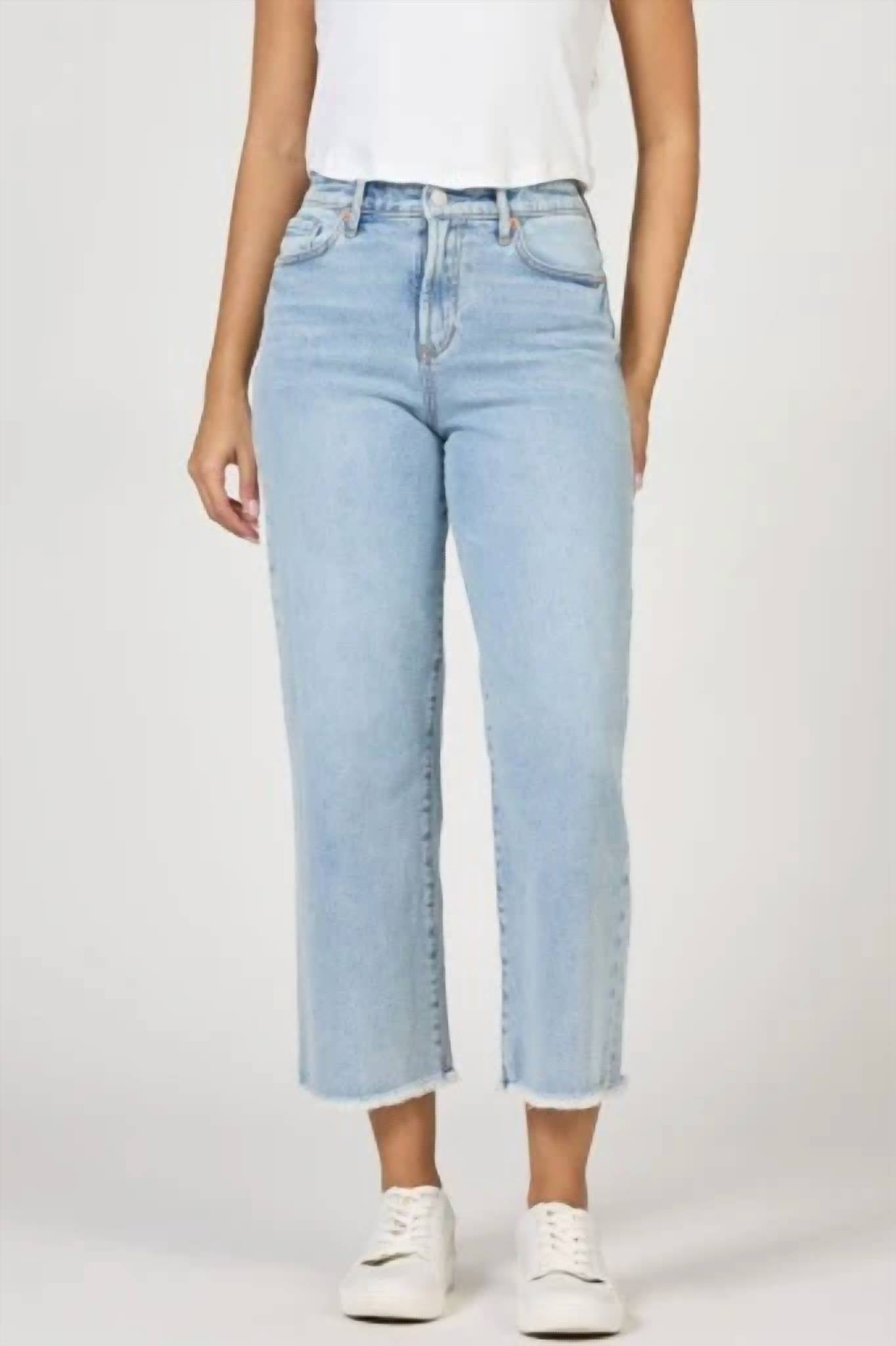Dear John Denim - Holly Raw Hem Straight Leg Cropped Jeans