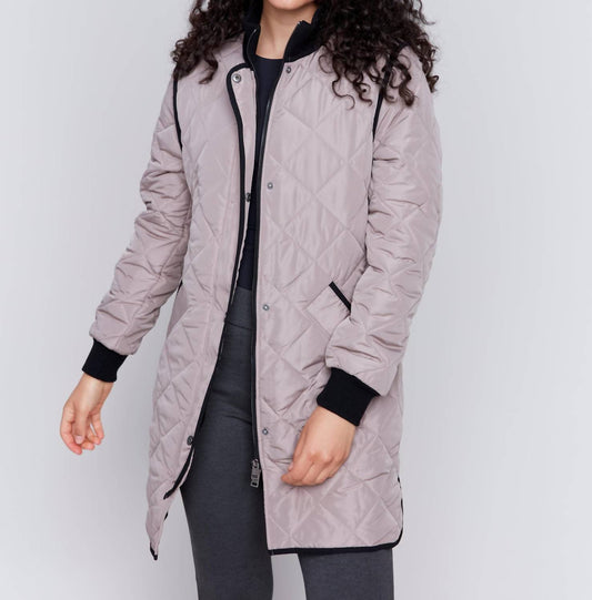 Charlie B - Long Quilted Jacket
