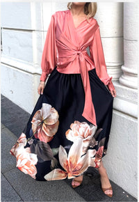 Karmamia Savannah Skirt in maxi floral - women's skirt