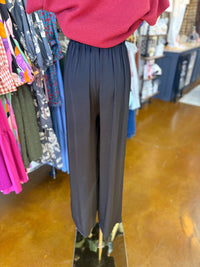 Kld. Signature - Women's Washed Satin Asymmetrical Pleated Pants