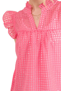 And The Why - Wish We Could Gingham Blouse