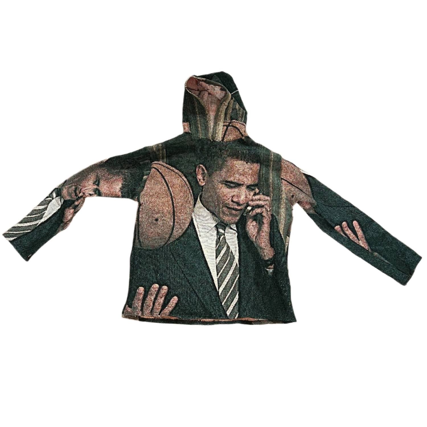 MARQ THE LABEL Men's Obama Tapestry Hoody in multi - men's shirt