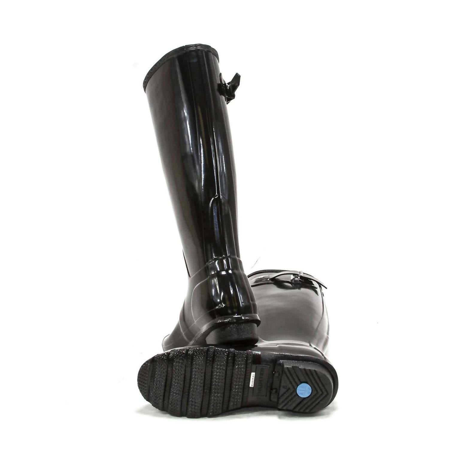 HUNTER Women's Original Tall Gloss Rain Boots in black - women's shoe - view 6