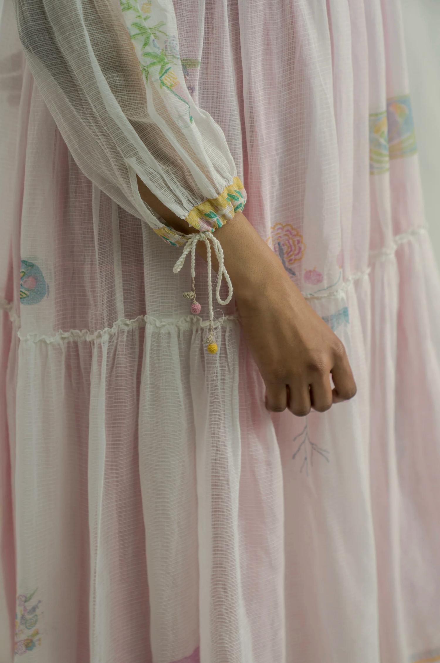 Eka Design Studio - Overlay Stripe Tiered Maxi Dress