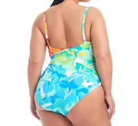Bleu Rod Beattie Surplice Tied Swimsuit - Plus in multi - women's swimwear - detail view