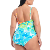 Bleu Rod Beattie Surplice Tied Swimsuit - Plus in multi - women's swimwear - alternate view