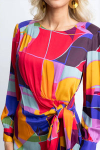 Karlie - Mosaic Wrap Dress