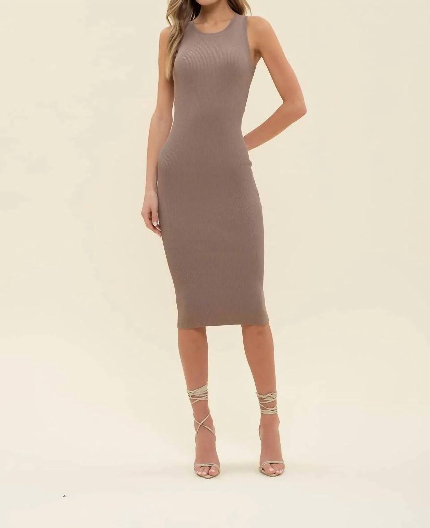 Blu Pepper - Stella Ribbed Knit Tank Dress