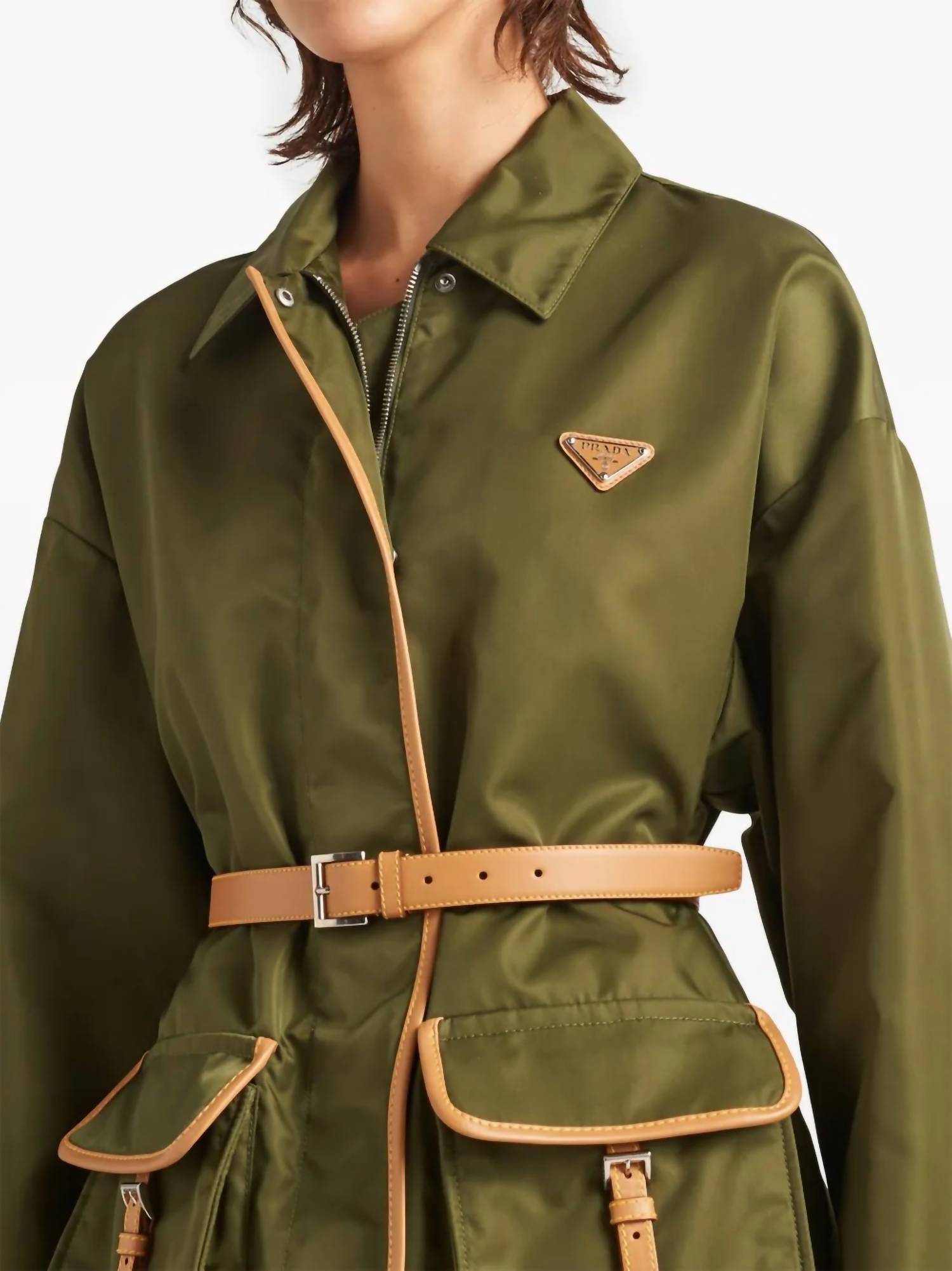 Prada - Oversize Re-nylon Jacket With Belt