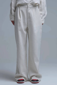 Q2 - Wide Leg Pinstripe Pants