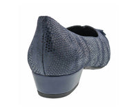 Ros Hommerson Women's Tawnie Leather Slip On Casual Shoe in navy - women's heels - view 4