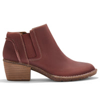 Clarks Women's Kastela Lo Ankle Boot in chestnut leather - women's shoe