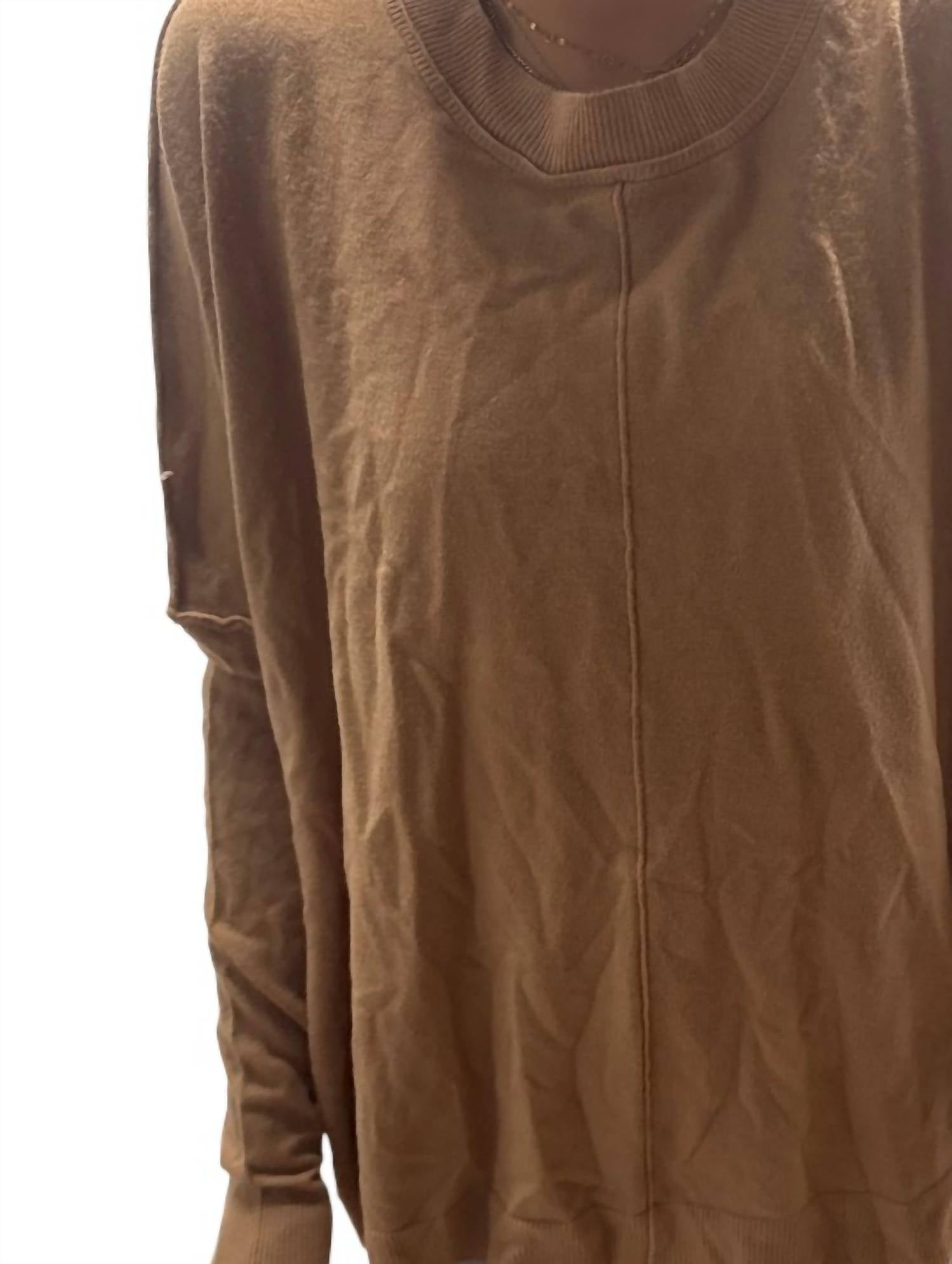 Karlie - Solid Novelty Cashmere Blend Crew Sweater