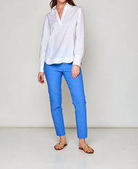 SARA CAMPBELL Jacqueline V-neck Top in white - women's long sleeve top - view 6