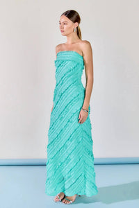 Endless Rose - Juliette Strapless Ruffled Maxi Dress