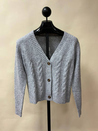 Giftcraft Women's V-neck Cardigan in grey - women's sweater