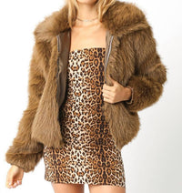 Olivaceous - Audrey Faux Fur Jacket