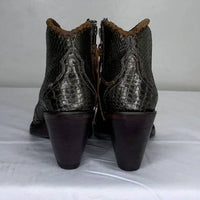 Allens Boots Women's Kyra Exotic High Heel Ankle Boots in olive - women's shoe - view 4
