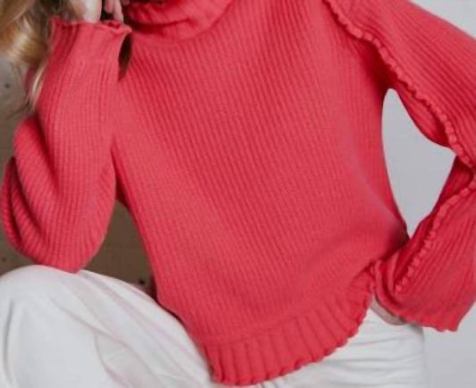 Autumn Cashmere - Shaker Mock Ruffle Sweater
