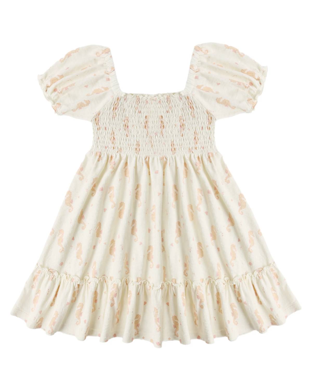 Rylee + Cru - Girl's Seahorses Sage Jersey Dress