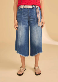 Fdj - Loose Mid-rise Hi-low Crop Jeans