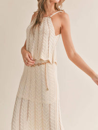 Sadie & Sage - Baby Chevron Pointelle Sweater Tank