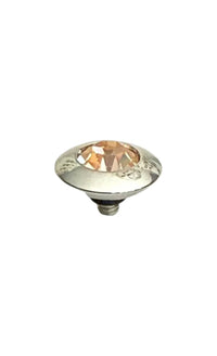 Qudo Women's Tondo 11mm Jewelry Topper in light amber silver - women's jewelry