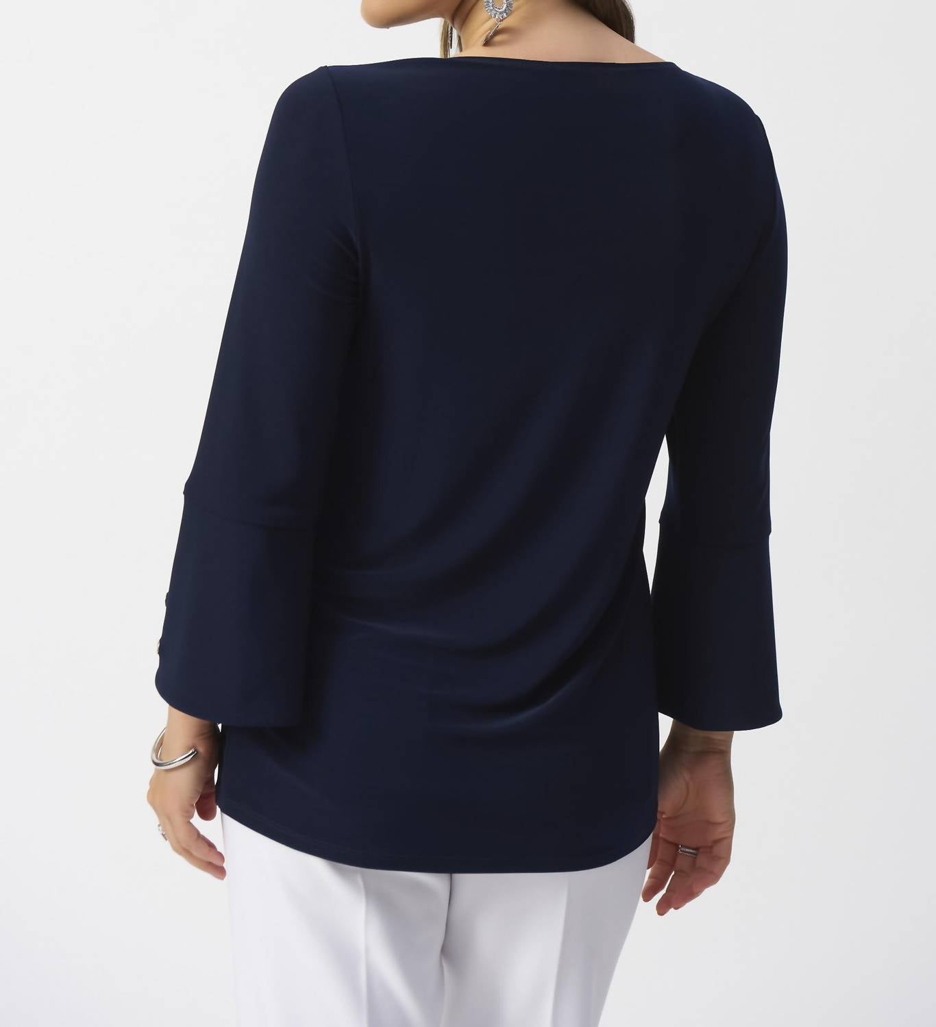Joseph Ribkoff - Eyelet Flared Top