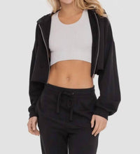 Mono B - Women's Handle That Crop Hoodie Zip Up Jacket
