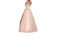 Jovani - Sleeveless Sheer Panel Gown