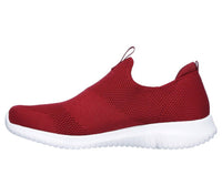 Skechers Women's Ultra Flex First Take Slip On Sneakers in red - women's sneaker - detail view