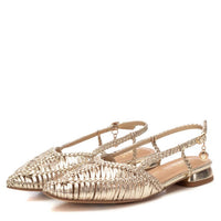 Xti - Women's Metallic Braided Slingback Flats