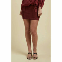 SAGE THE LABEL Ember Skirt in burgundy - women's skirt
