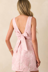 B.Right - Jackie Deep V Jacquard Mini Dress