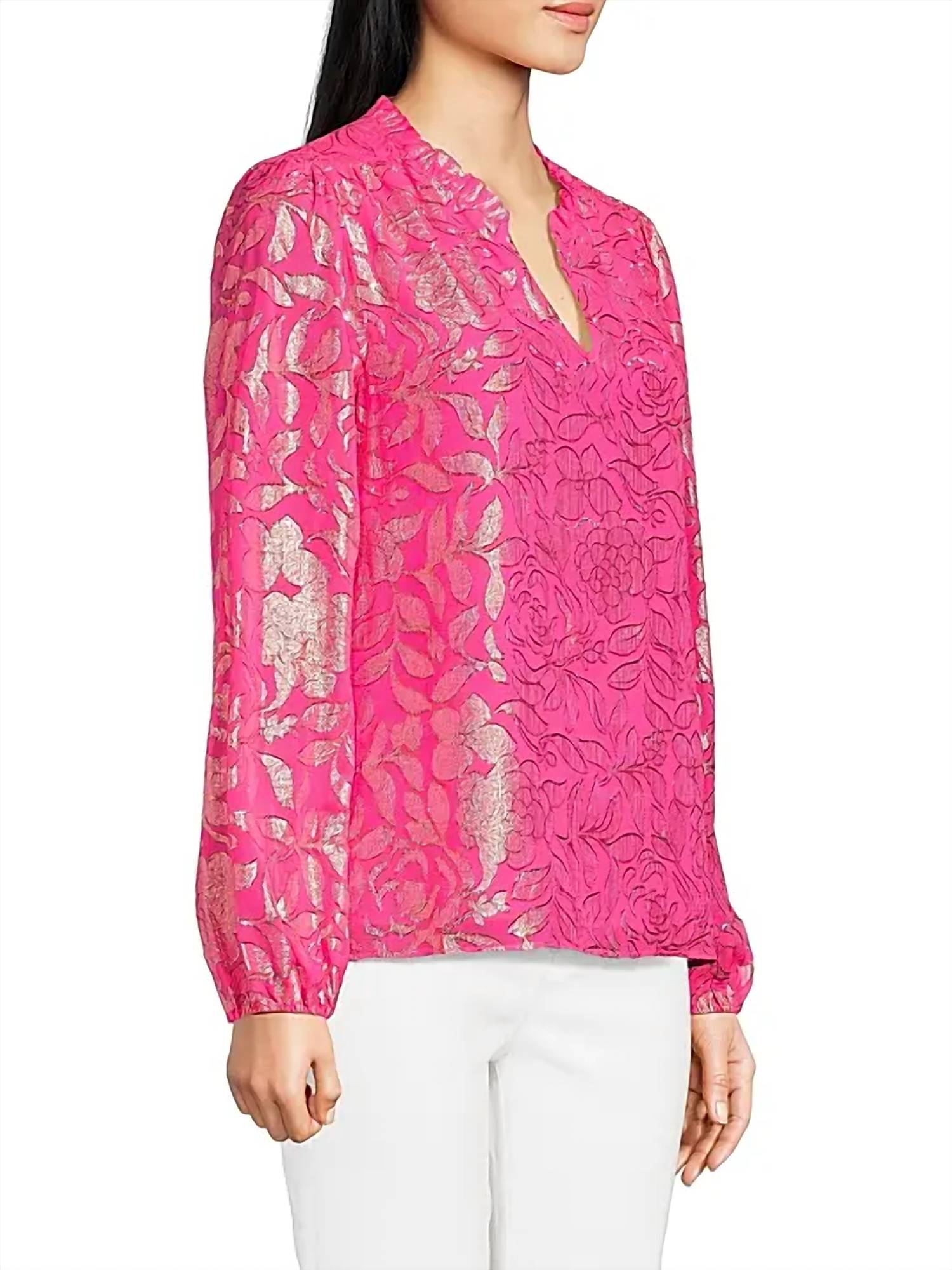 Lilly Pulitzer - Gianna Silk Long-sleeve Blouse