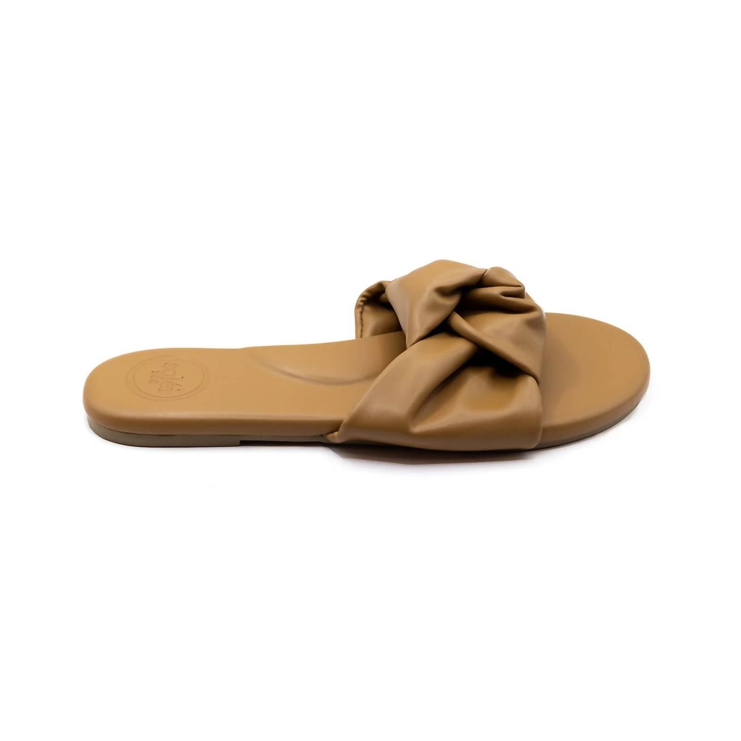 solei sea Women's Nottie Slide Sandal in desert sand - women's sandal