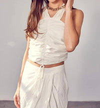 Do+Be - Woven Crop Top