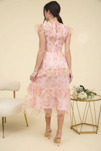 Blu Pepper - Lucia Floral Smocked Tiered Maxi Dress