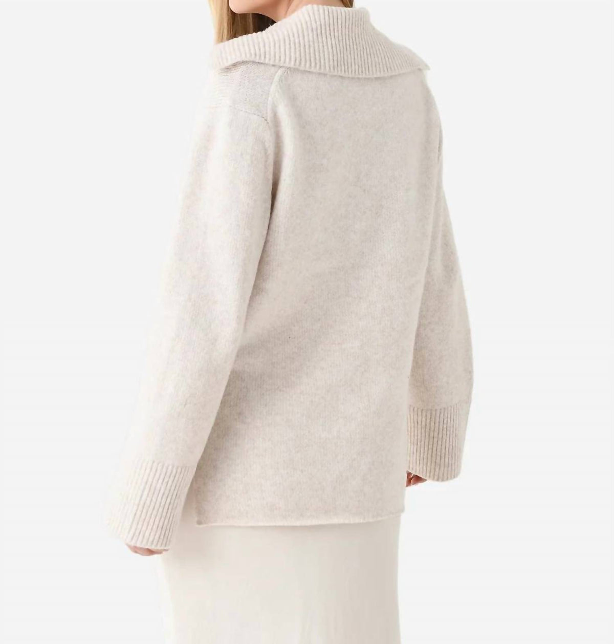 Z Supply - Ember V-neckline With Oversized Collar Sweater