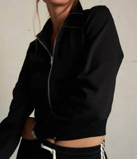 Perfectwhitetee - Milana Cropped Travel Track Jacket